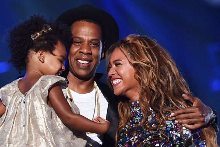 Beyonce With Jay Z and Daughter Blue-Ivy
