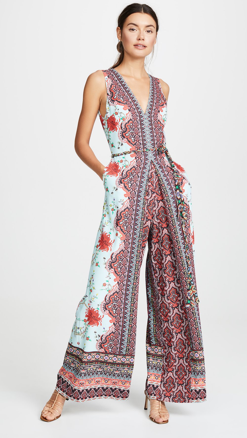 alice and olivia pleated jumpsuit