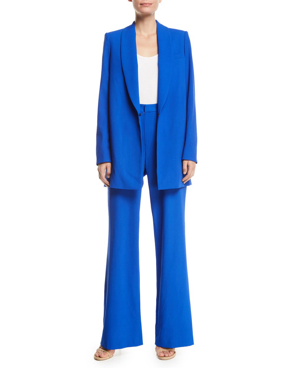 Alice + Olivia Jace Shawl-Collar Oversized Blazer ($215) and Bo Pull-Up Pants ($132)