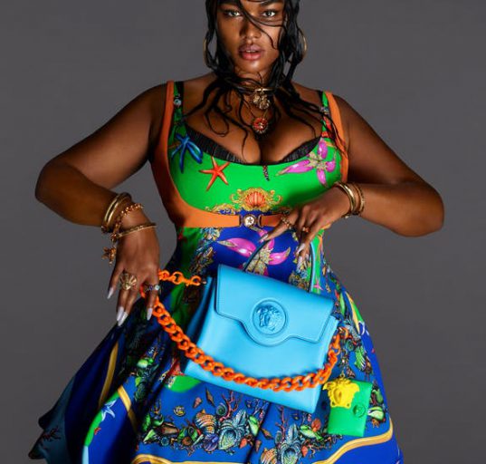 Woman Posing in Versace Spring Summer 2021