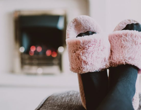 pink fluffy slippers