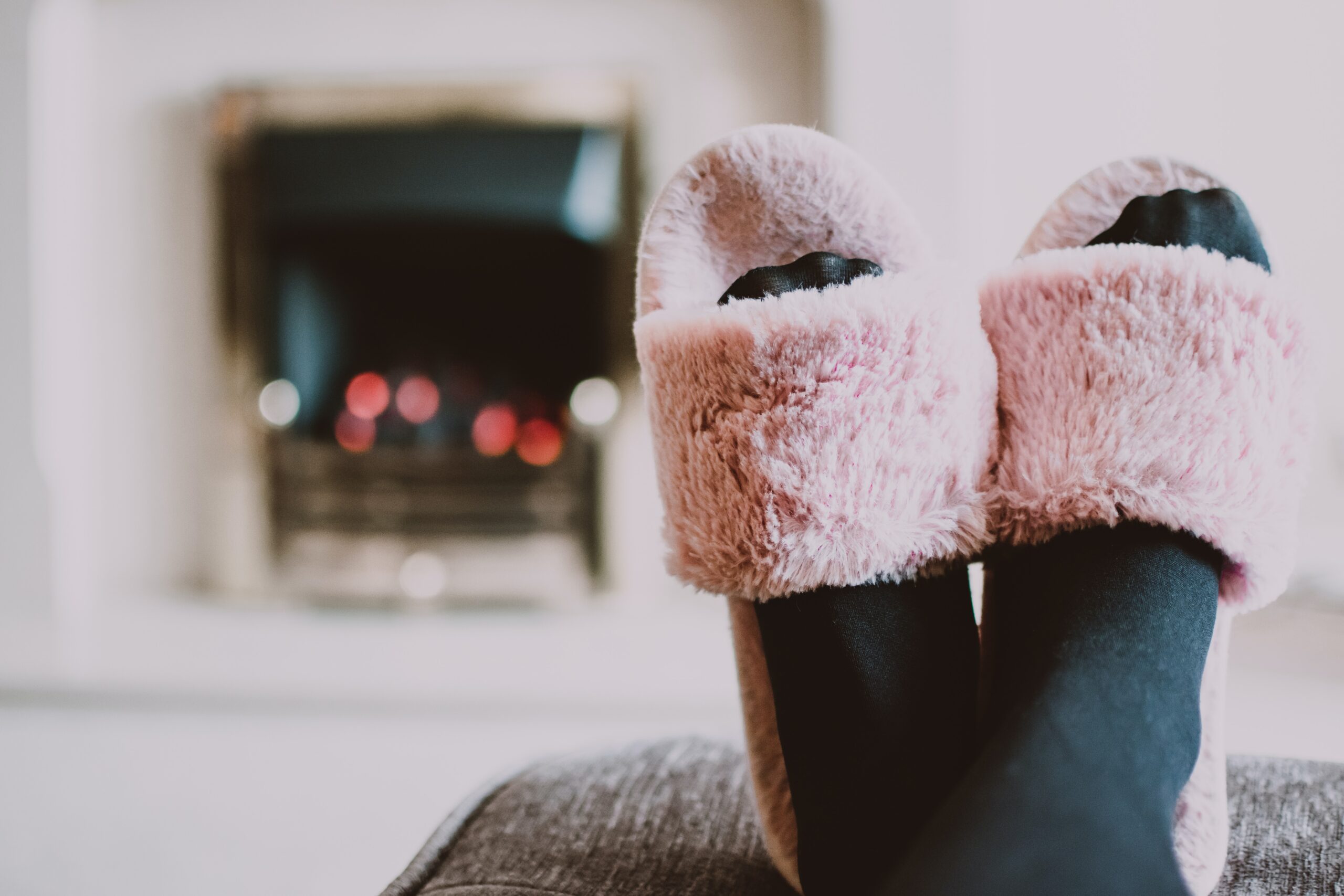 pink fluffy slippers