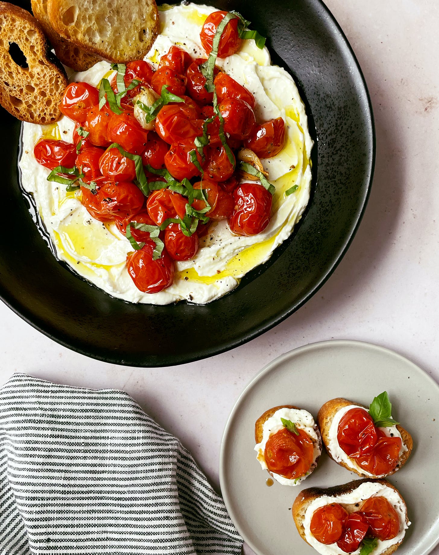 feta cheese and cherry tomatoes dip