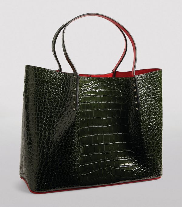 CHRISTIAN LOUBOUTIN Cabarock Large Croc-Embossed Leather Cabarock Tote Bag £1,340