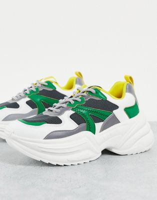 Topshop city chunky trainer in green current price £33.00£33.00