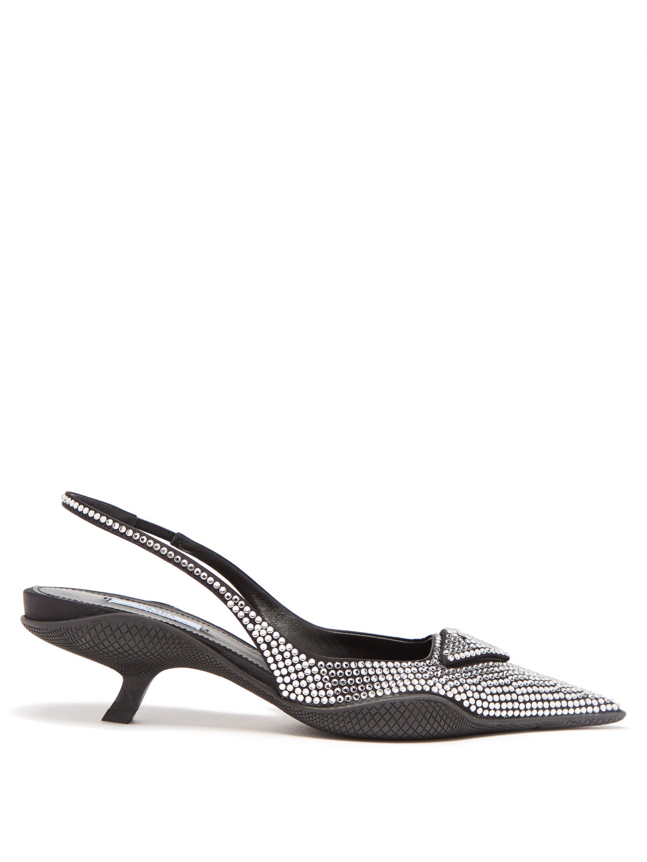 PRADA Crystal-embellished point-toe pumps £1,080