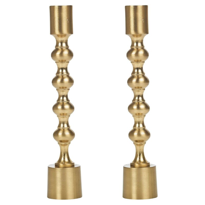 23Cm Gold Candleholder X2 (Set of 2) See More by Rosdorf Park £26.99