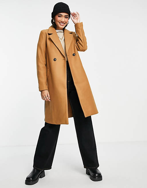 Vero Moda tailored coat in camel current price £48.00