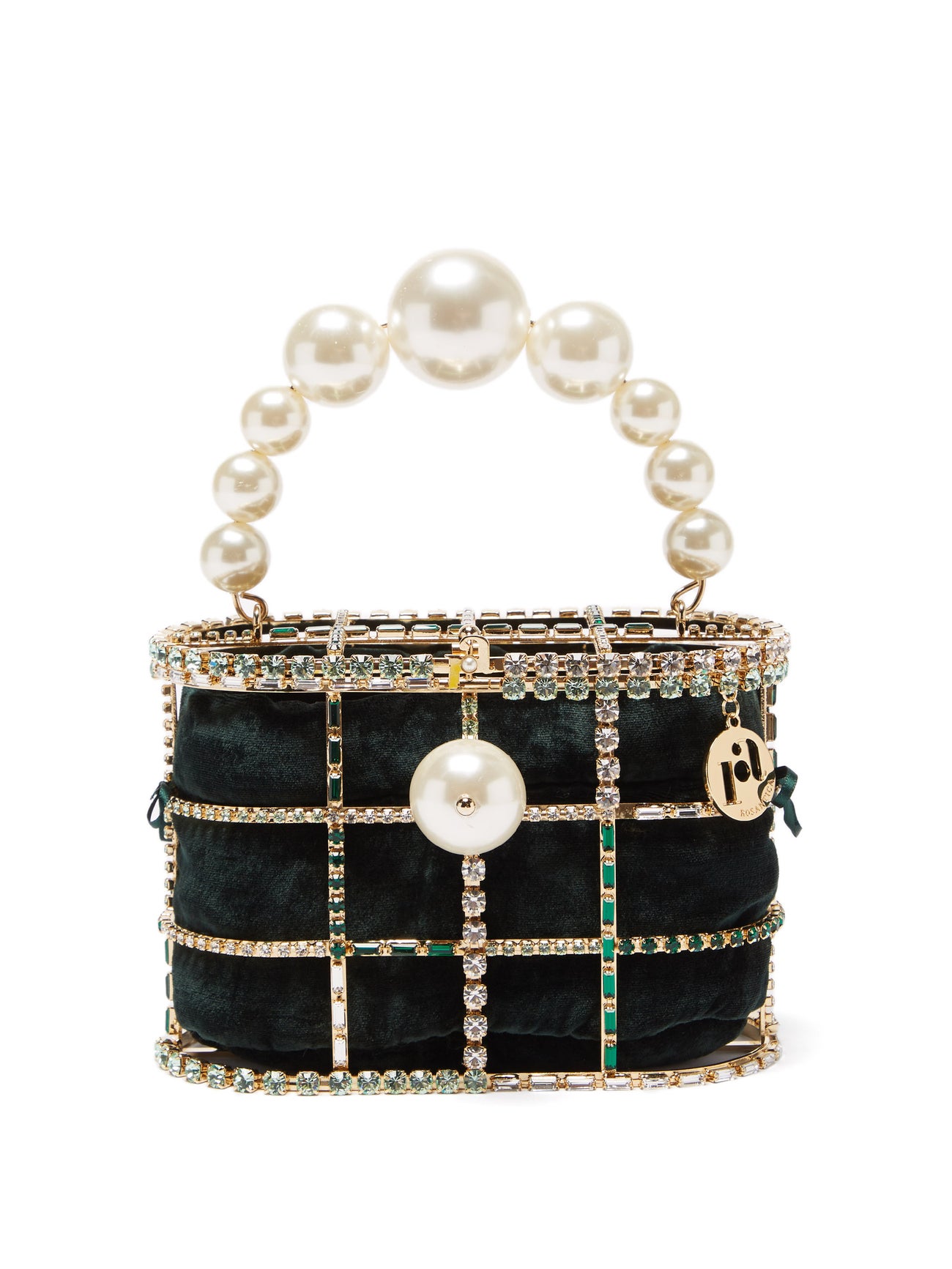 ROSANTICA Holli crystal-embellished cage clutch £798