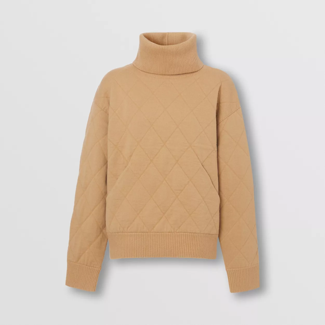 BURBERRY Diamond Quilted Wool Roll-neck Sweater £820 