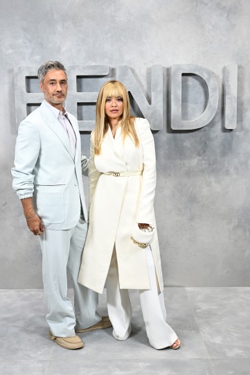 Taika Waititi and Rita Ora at the Fendi show during Milan Fashion Week 2022 Getty Images for Fendi