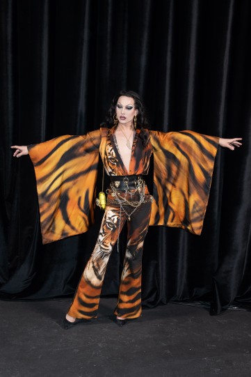 "RuPaul's Drag Race" star Violet Chachki at the Roberto Cavalli show during Milan Fashion Week 2022 Mondadori Portfolio via Getty Im