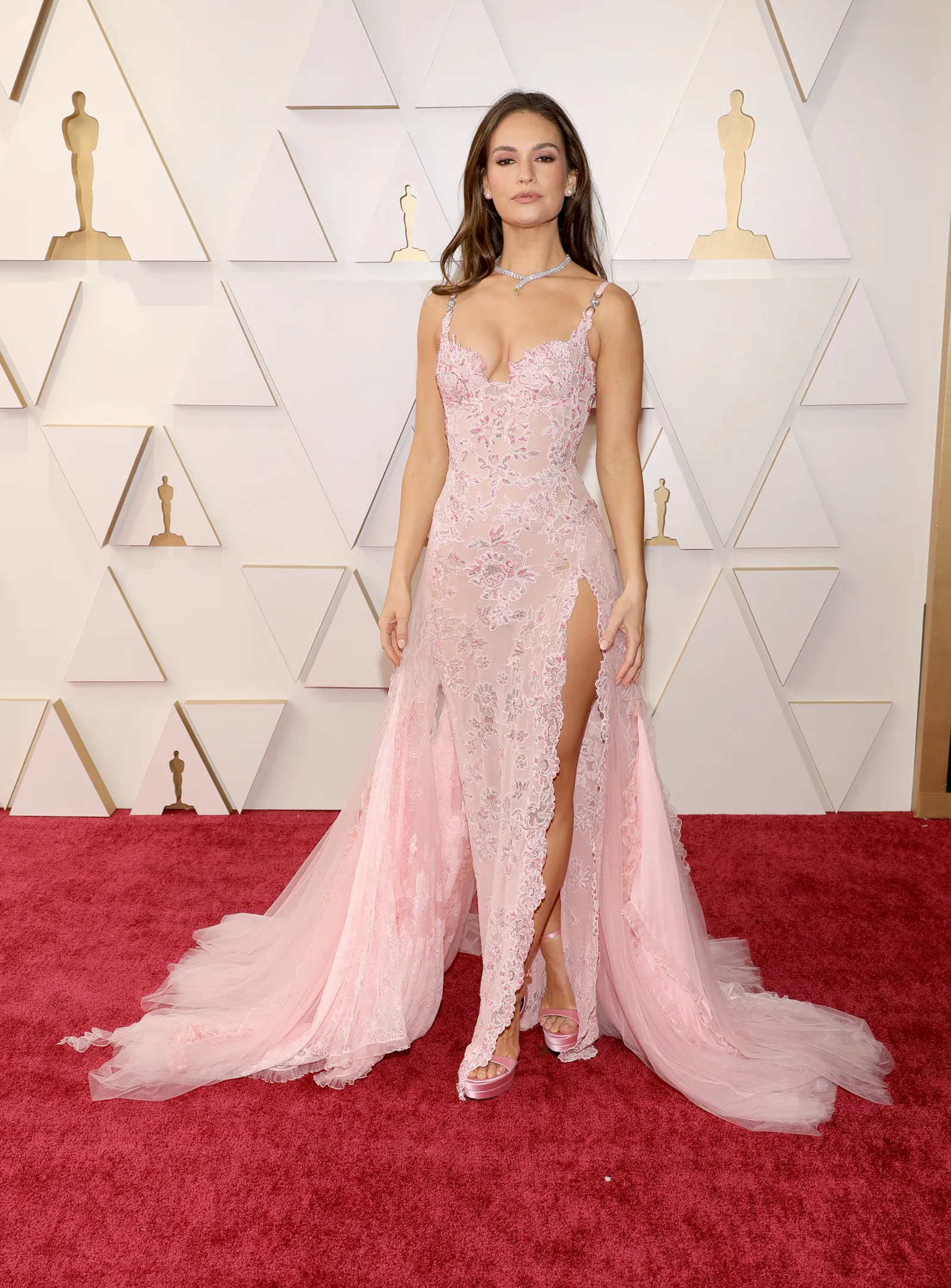 Lily James at the 2022 Oscars