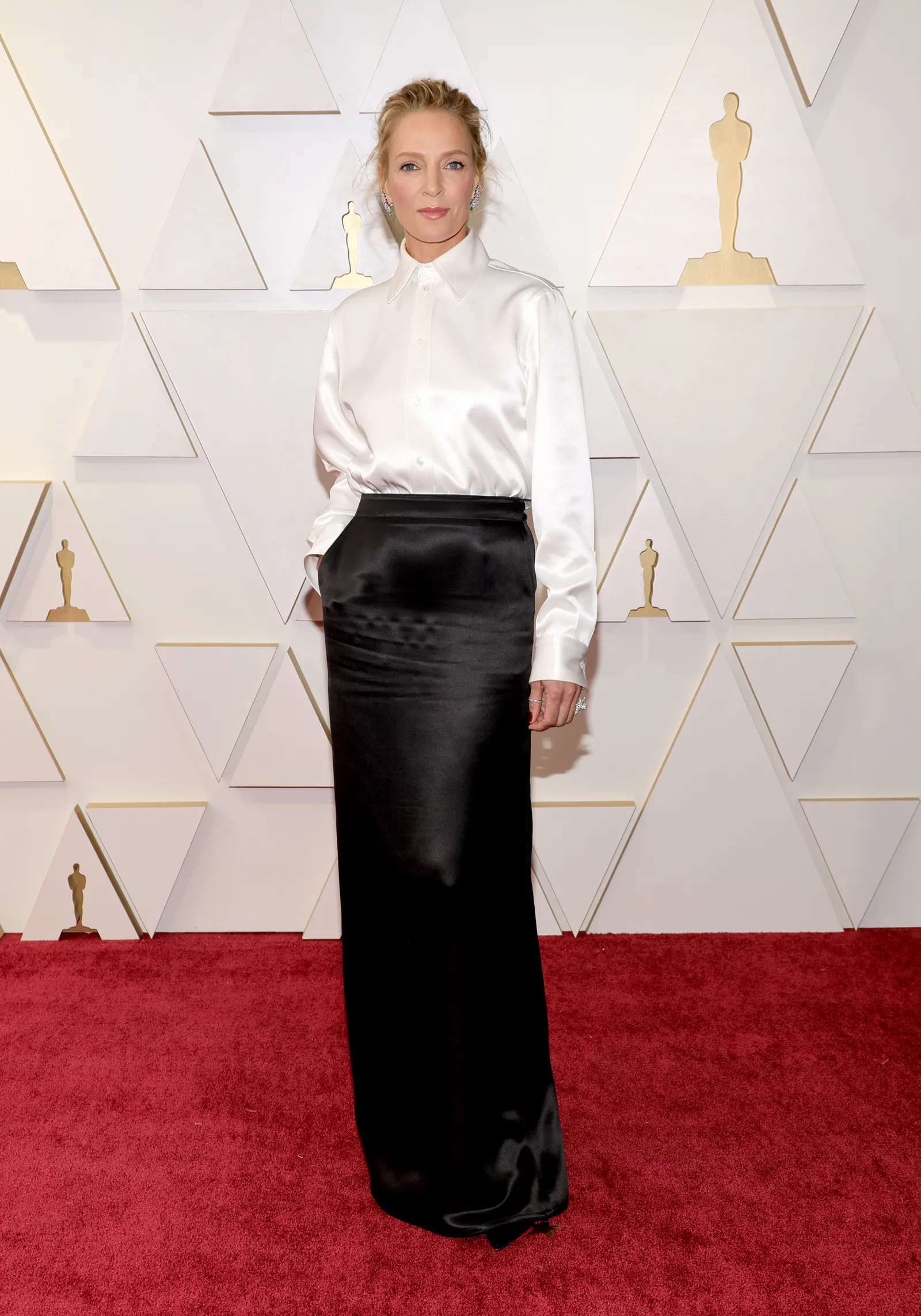 Uma Thurman at the 2022 Oscars