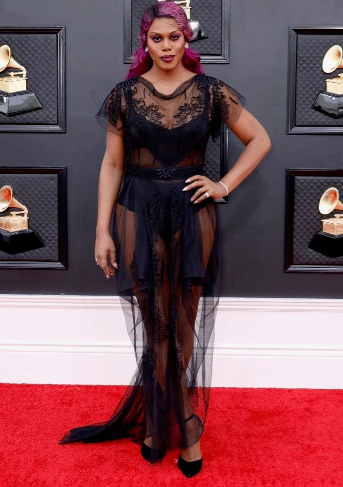 Laverne Cox at the 2022 grammy awards