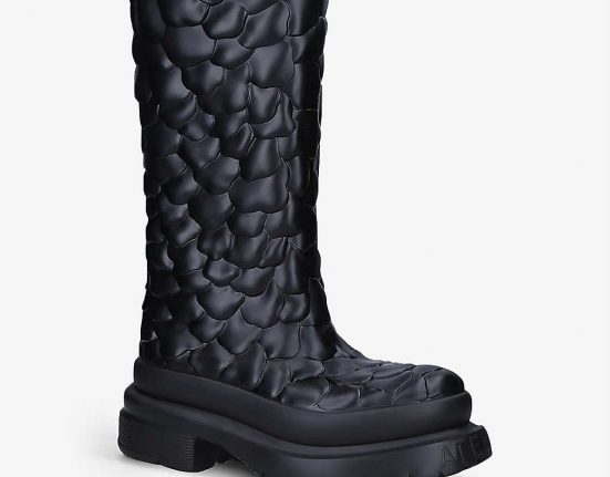 VALENTINO GARAVANI Atelier petal-embellished rubber rain boots £720.00