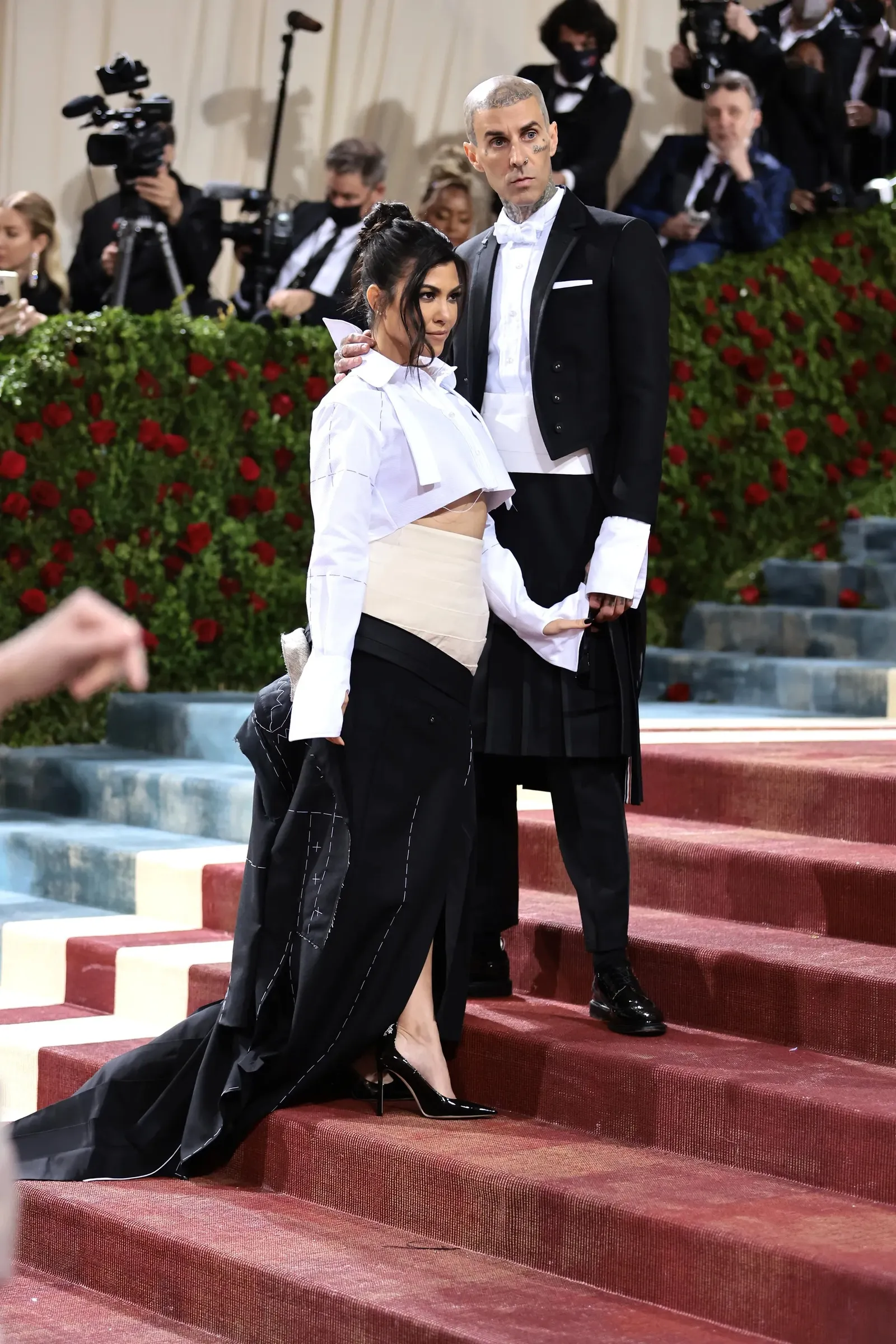 Kourtney Kardashian and Travis Barker at the 2022 Met Gala