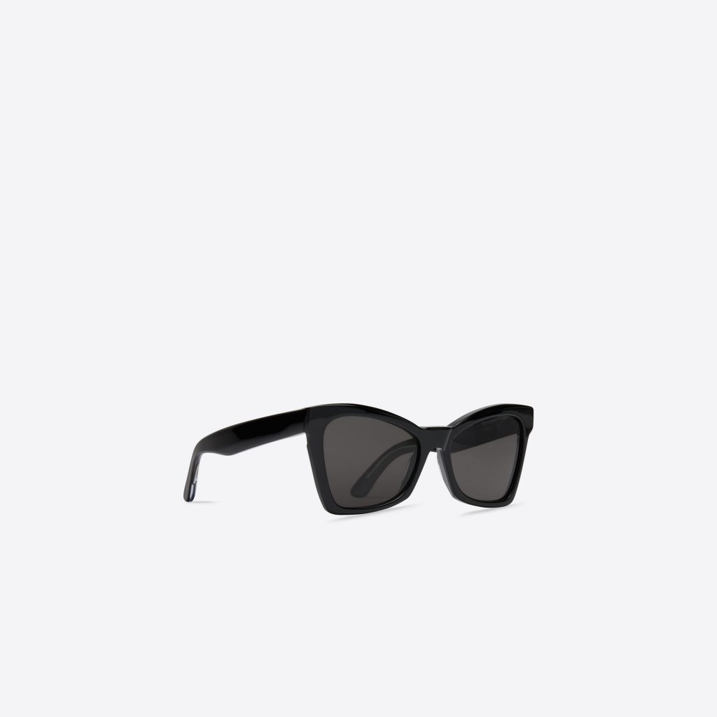 Balenciaga Weekend Butterfly Sunglasses in black acetate with grey lenses
