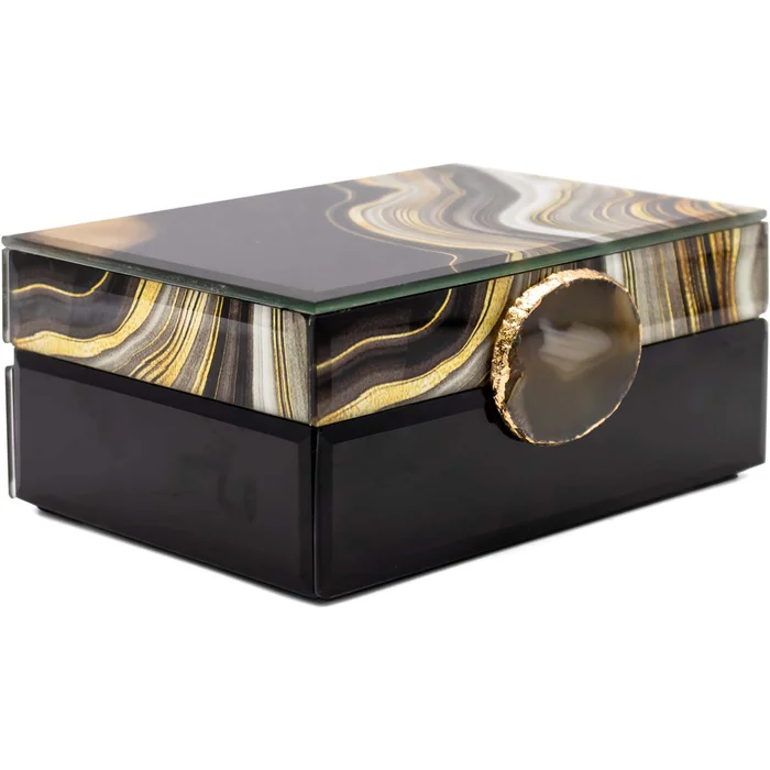 All-Natural Agate Stone Glass Jewellery Box See More by Fairmont Park £34.99