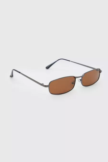METAL RECTANGLE SUNGLASSES Is £5.00, was £10.00 50% OFF