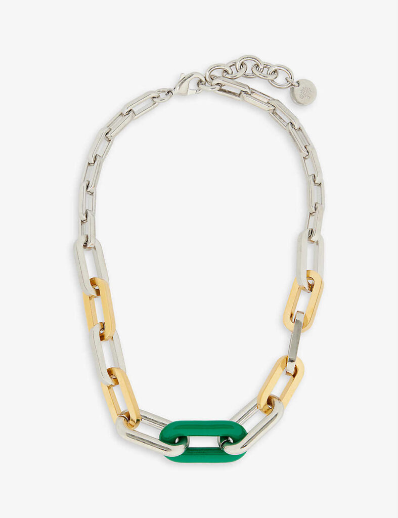 MULBERRY Chunky enamel-detailed chain necklace  £495.00
