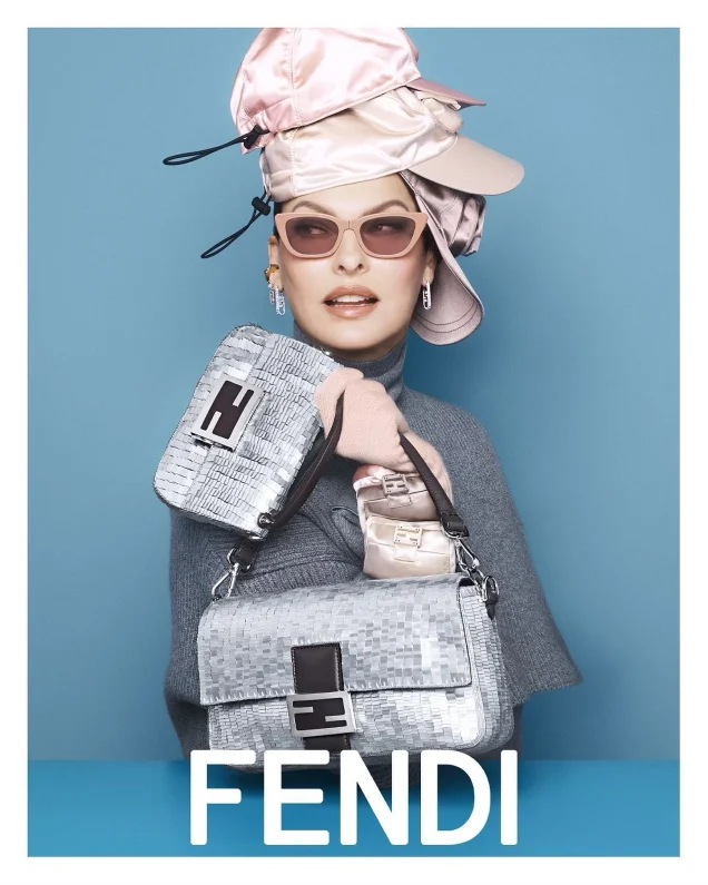 Linda Evangelista Covers Fendi's Baguette Handbag Campaign