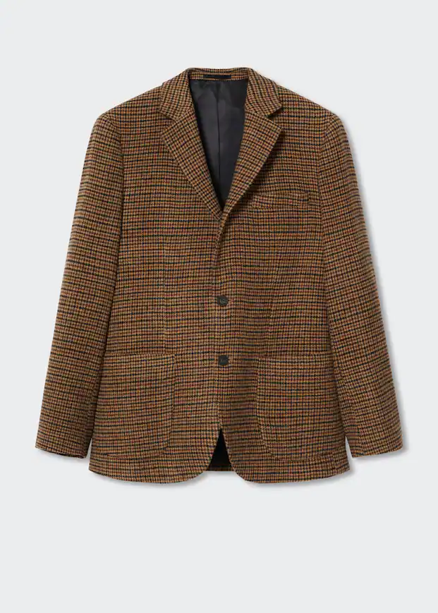 Mango Houndstooth wool-blend blazer £119.99