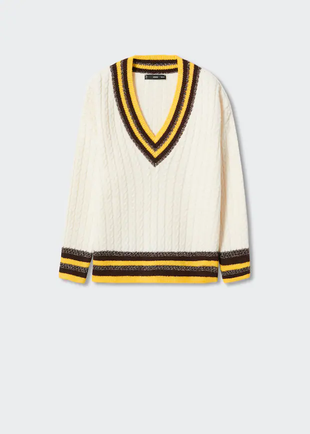 V-neck lurex sweater £ 49.99
