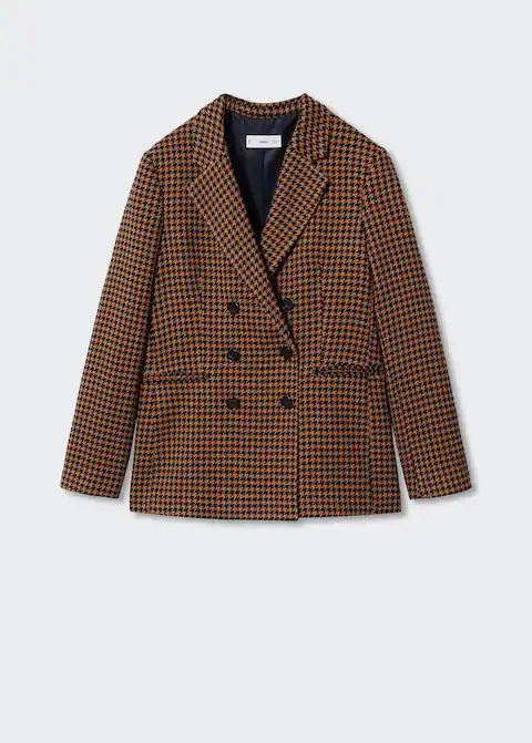 Mango Houndstooth wool-blend blazer £79.99