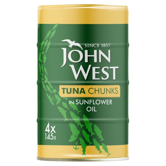 John West Tuna Chunks in Sunflower Oil 4 x 145g