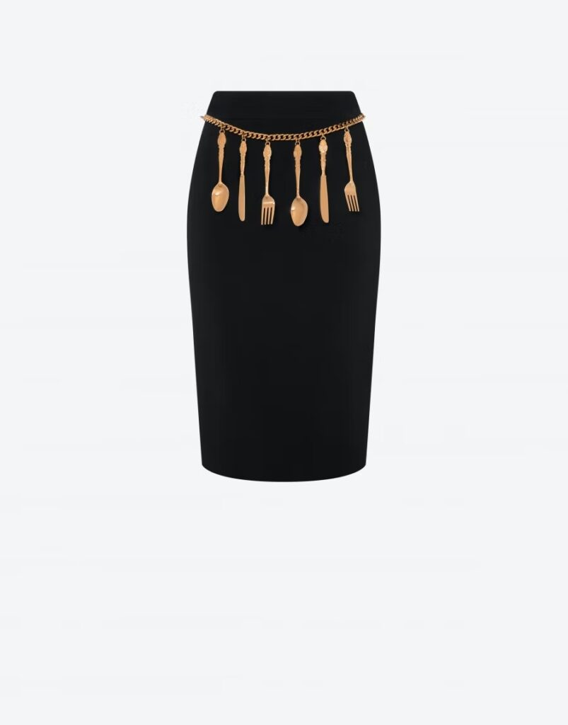 Moschino CUTLERY CHARMS CADY SKIRT GBP 1,080.00