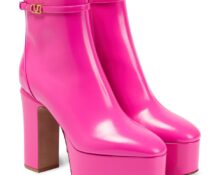 VALENTINO GARAVANI Tan-Go leather platform ankle boots £ 1,150