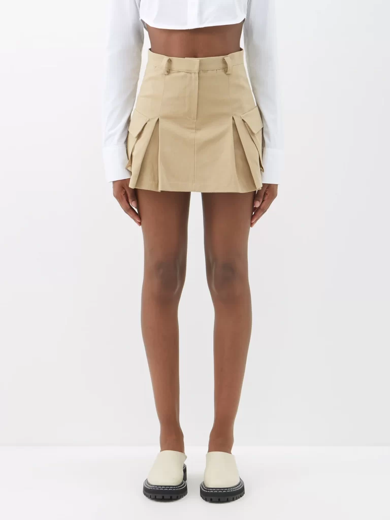 THE FRANKIE SHOP Audrey pleated cotton mini skirt £150