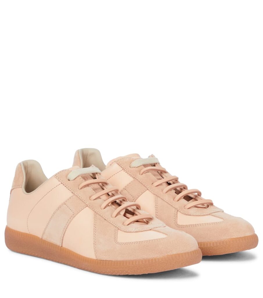 MAISON MARGIELA Replica leather and suede sneakers £ 460