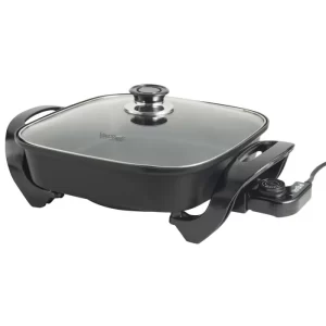 VonShef Square Multi Cooker Electric Skillet with Lid