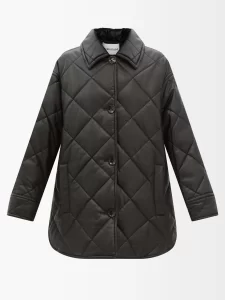 STAND STUDIONanna faux-leather quilted coat 