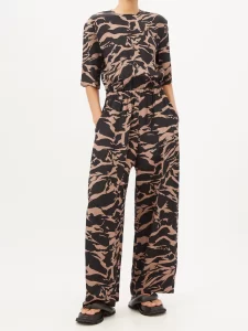 RAEYCamo-tiger print silk wide-leg jumpsuit 