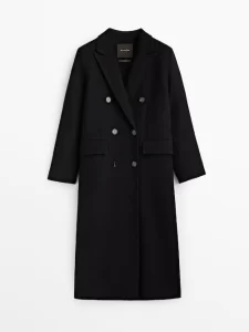 LONG DOUBLE-BREASTED WOOL BLEND COAT£269.00