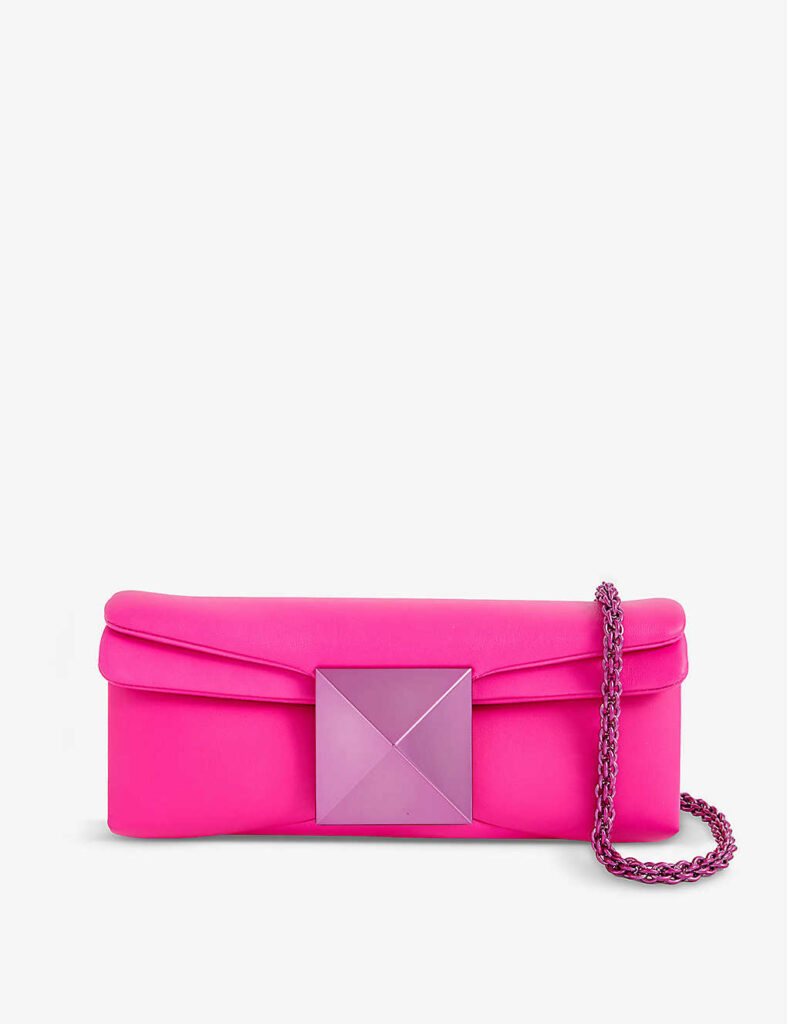 VALENTINO GARAVANI One Stud chain-strap leather clutch £2390.00