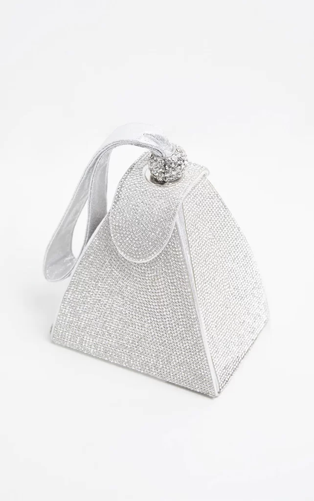 SILVER DIAMANTE PYRAMID MINI BAG £28.00 £25.20 (10% OFF)