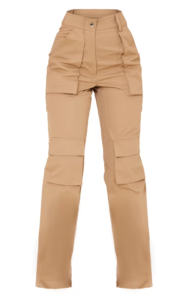 BROWN TWILL POCKET DETAIL HIGH WAIST CARGO TROUSERS£35.00 £32.00 (9% OFF)