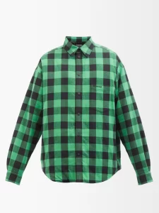 Balenciaga 
Quilted checked cotton-flannel overshirt
Was £1,150.00 Now £690.00
