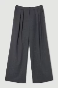 Karen Millen
Premium Wool Flannel Pleat Detail Trouser
