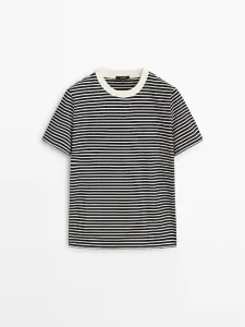 Massimo Dutti
Striped Cotton T-Shirt With Constrast Neckline
£39.95 
