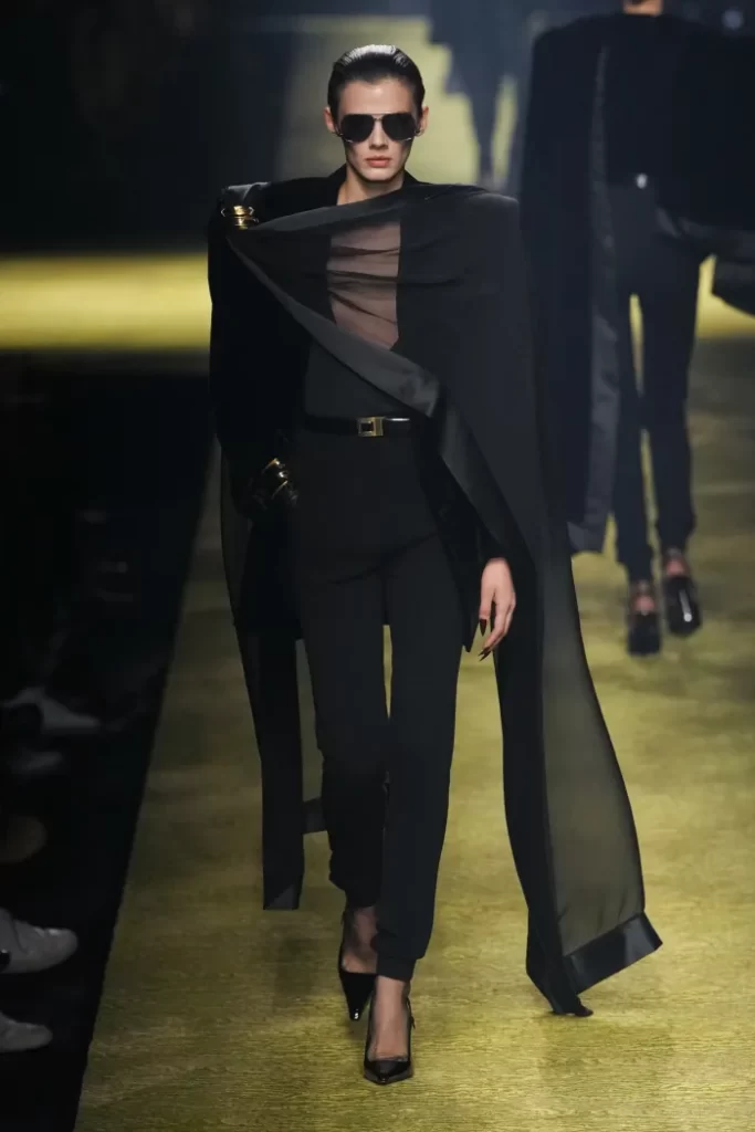 Saint Laurent's AW'23 Collection Turned Workwear Into A Timeless Broad Shoulder Trend