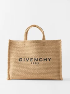 Givenchy 
G-Tote large logo-embroidery faux-raffia tote bag 
£820.00