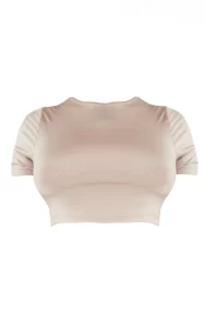 Pretty Little Thing
Deep Stone Slinky Short Sleeve Crop Top 
£8.00