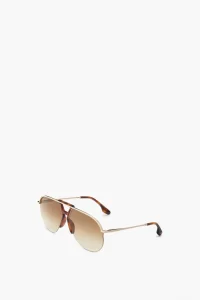 Victoria Beckham
Brow Aviator Sunglasses In Brown
£315.00