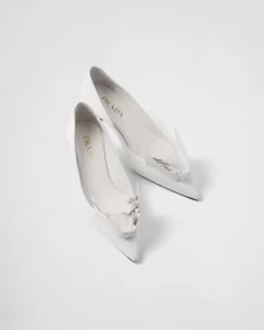 Prada 
Brushed leather pumps with floral appliqués
£ 1,070.00