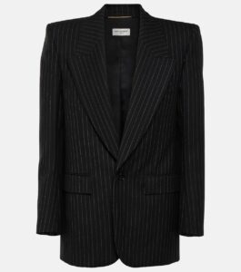 Saint Laurent 
Pinstriped virgin wool blazer
£ 2,220.00